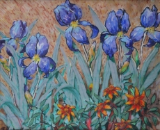 Мотивы Ван Гога. 2008  акварель, акрил, 40х52