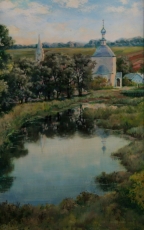 Суздаль. 2008 картон, акварель, акрил, 40х60