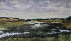 Михайловские озеры. 2008 бумага, акварель, 34х56