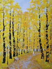 Алея памяти. 2009 бумага, акварель, 30х40