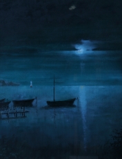 Лунный свет. 2009 бумага, акварель, 30х40