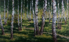 Моя роща. 2008  орг. масло,  60х40 